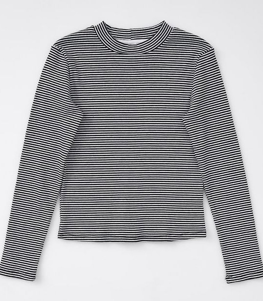 Striped Rib Long Sleeve Top - Multi