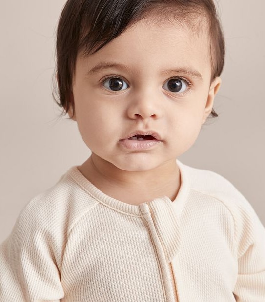 S22 239936_06 U ZIP COVERALL WAFFLE WHITECAP GREY 4 of 5