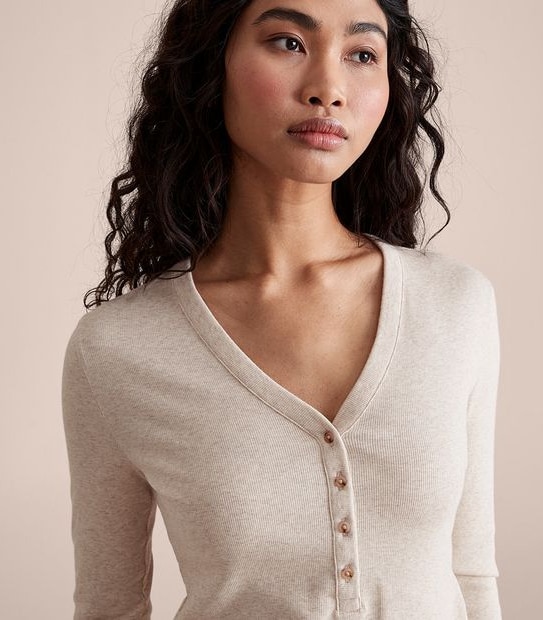 Cotton Henley Top