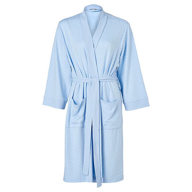 French Terry Spot Dressing Gown French Terry Spot Dressing Gown