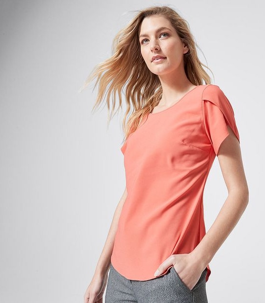 Preview Evie Tulip Sleeve Blouse - Spiced Coral Pink