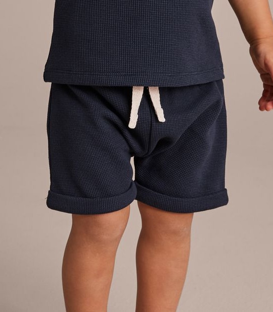 2 Piece Baby T-shirt and Short Waffle Set 