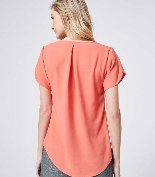 Preview Evie Tulip Sleeve Blouse - Spiced Coral Pink