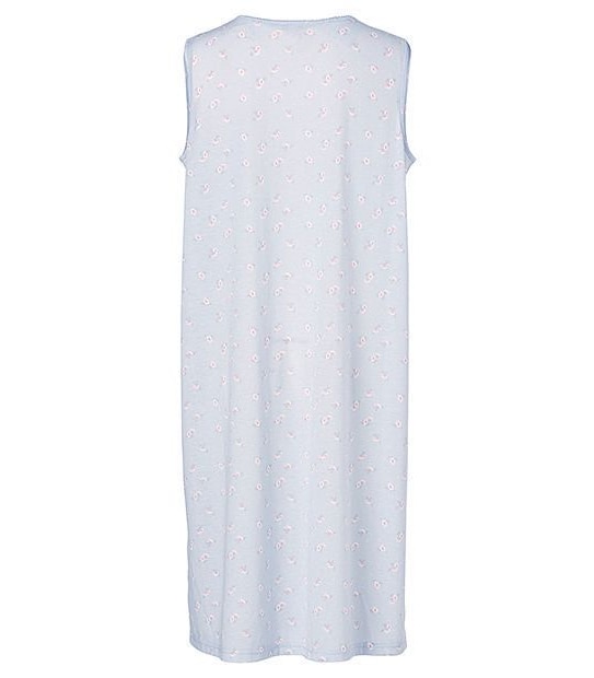 Traditional Knit Sleeveless Floral Nightie