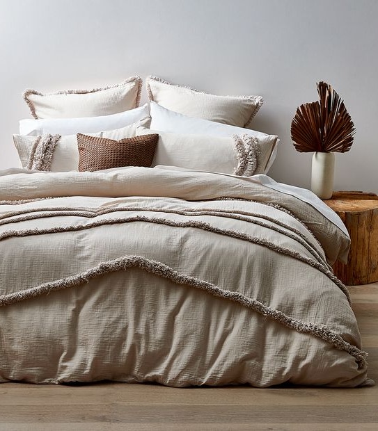 Zuri Fringe Quilt Cover Set Queen Bed Target Australia