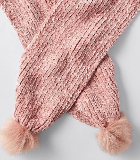 Chenille Scarf - Pink