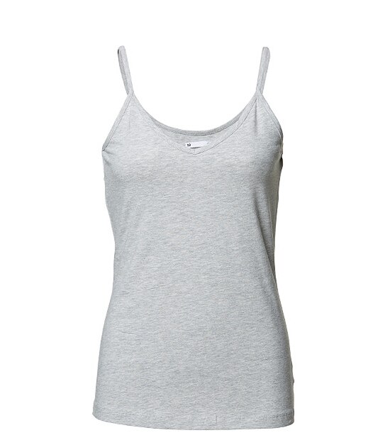 Lip Elastic Singlet - Grey Marle 1 of 2