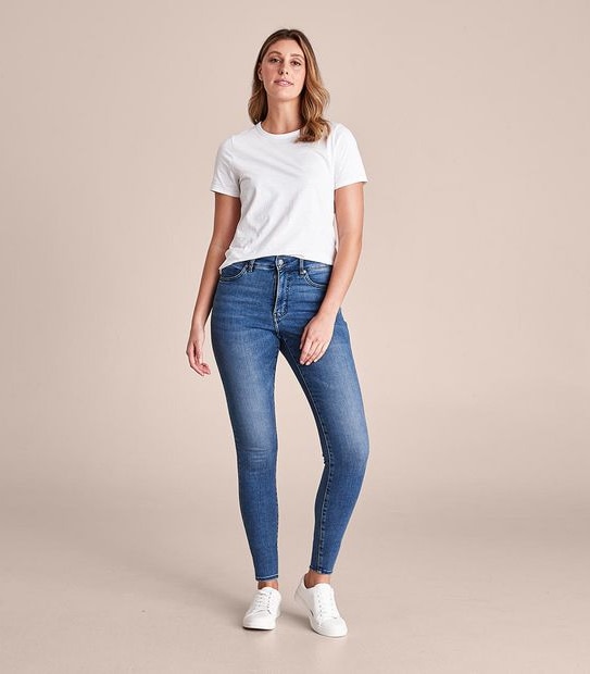 Butt Shaper Skinny High Rise Ankle Length Denim Jeans