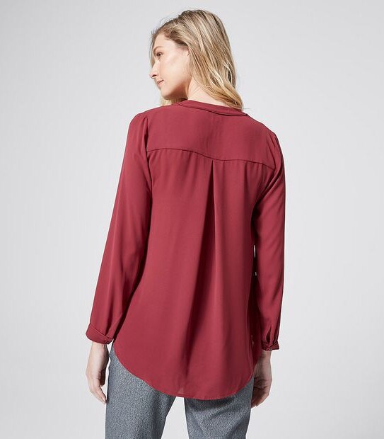 Preview Long Sleeve Relaxed Shirt - Tibetan Red