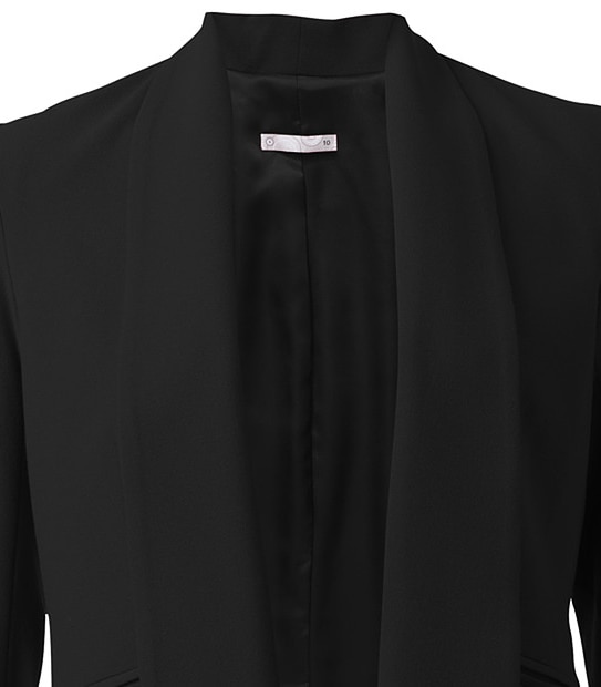 City Dressing Shawl Collar Jacket - Black