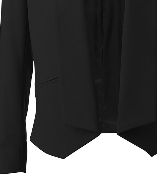 City Dressing Shawl Collar Jacket - Black