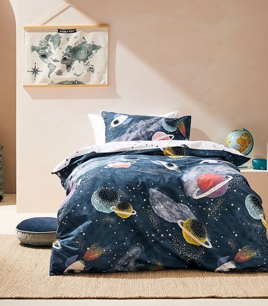 Outer Space Quilt Cover Set - Double Bed