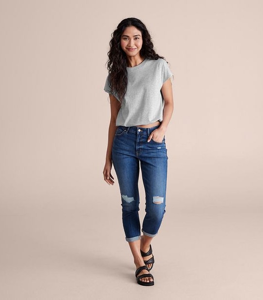 Gathered Hem T-Shirt