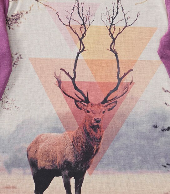 Long Sleeve Deer Photo T-Shirt