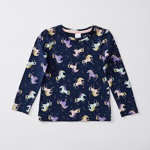 2 Pack Long Sleeve Plain & Print TShirt Target Australia