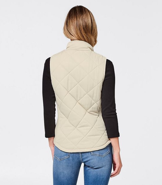 Padded Puffer Vest - White