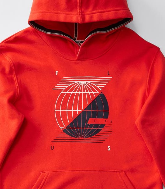 Graphic Pull Over Fleece Hoodie