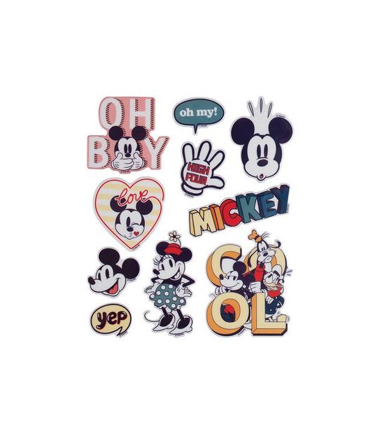 Retro Mickey Multi Pack Puffy Sticker - Oh Boy