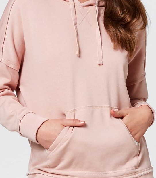 Piping Hot Slouchy Hoodie - Pink