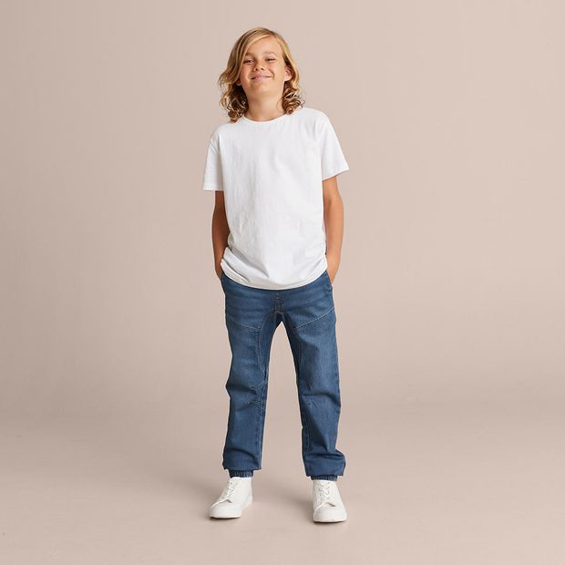 【WONDER WONDER】Color Matching L Wide Jogger Denim PT Wonder Denim Jogger Jeans | Target Australia