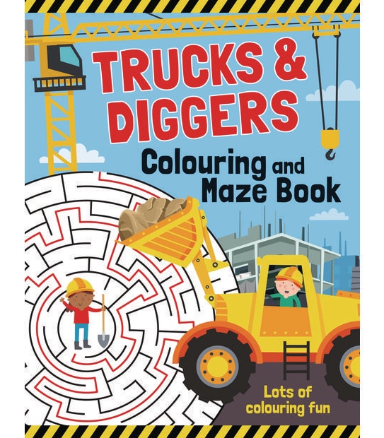 Maze Book - Trucks And Diggers   
