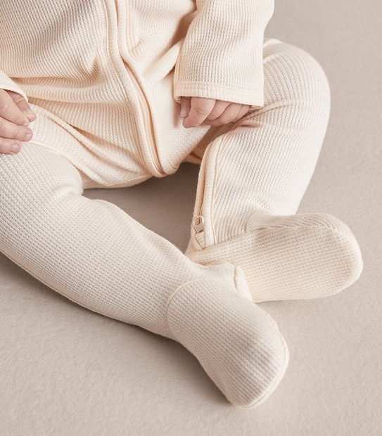 Baby Organic Cotton Waffle Coverall