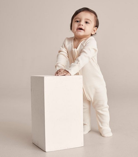 Baby Organic Cotton Waffle Coverall