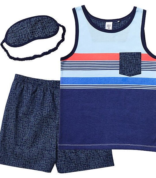 Retro Stripe Pyjamas With Bonus Sleep Mask Target Australia