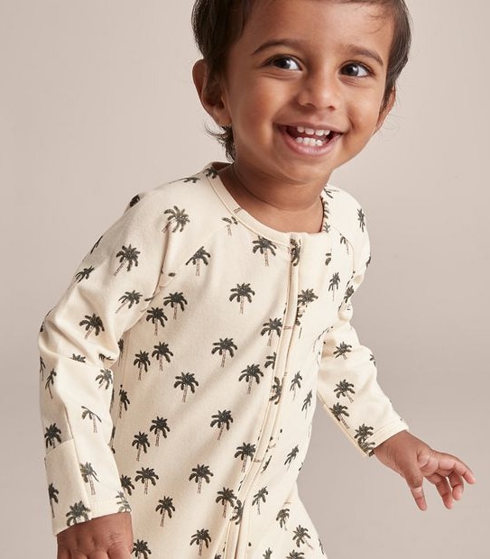Baby Organic Cotton Print Coverall