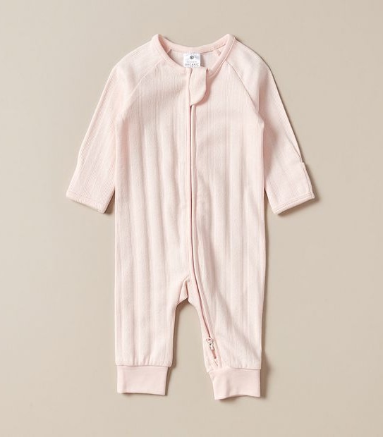 Baby Organic Cotton Pointelle Coverall