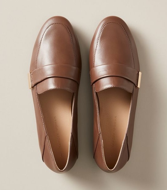 Womens Quinn Saddle Leather Loafers