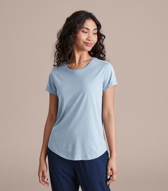 Cotton/Modal Relaxed Crew T-Shirt
