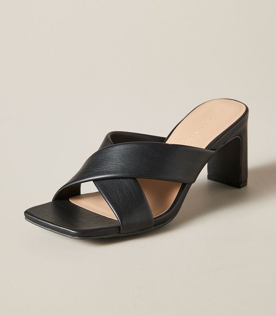 Womens Lauren Crossover Mule Heels