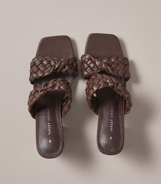 Womens Cissy Braided Band Heel Sandals