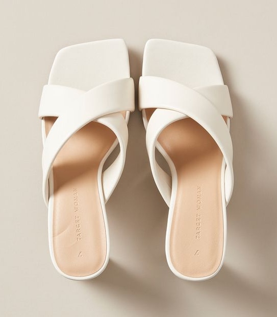 Womens Lauren Crossover Mule Heels