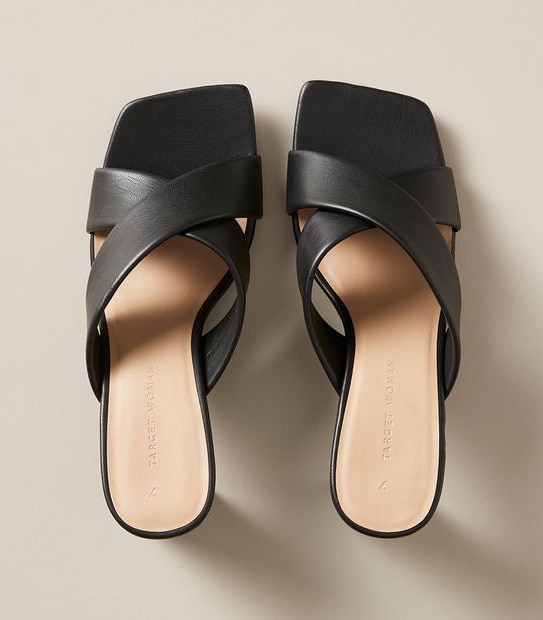 Womens Lauren Crossover Mule Heels