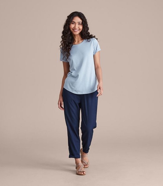 Cotton/Modal Relaxed Crew T-Shirt