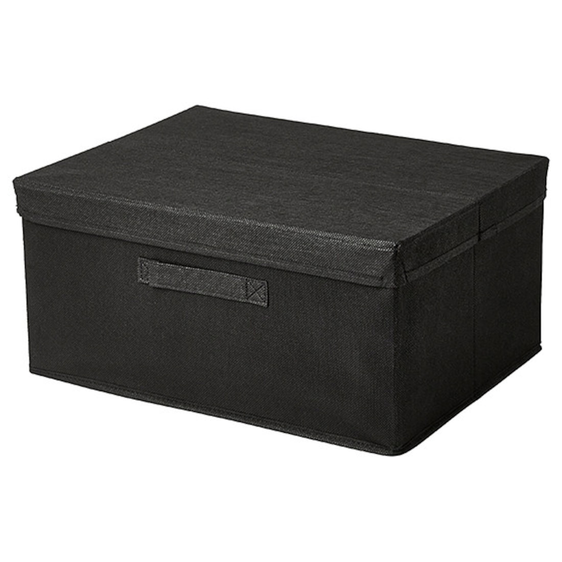 large fabric storage box with lid black target australia