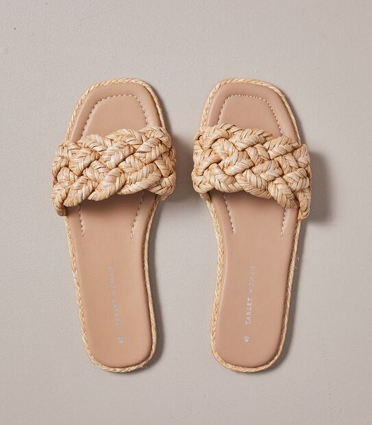 Womens Minnie Twist Band Weave Slides Target Australia