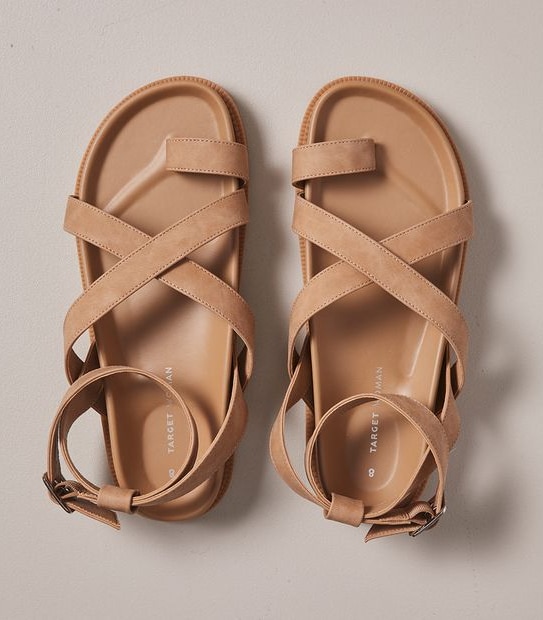 Womens Melania Toe Loop Roman Sandals