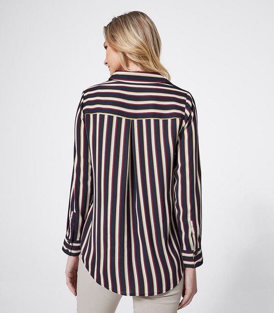 Preview Long Sleeve Relaxed Shirt - Multi Stripe