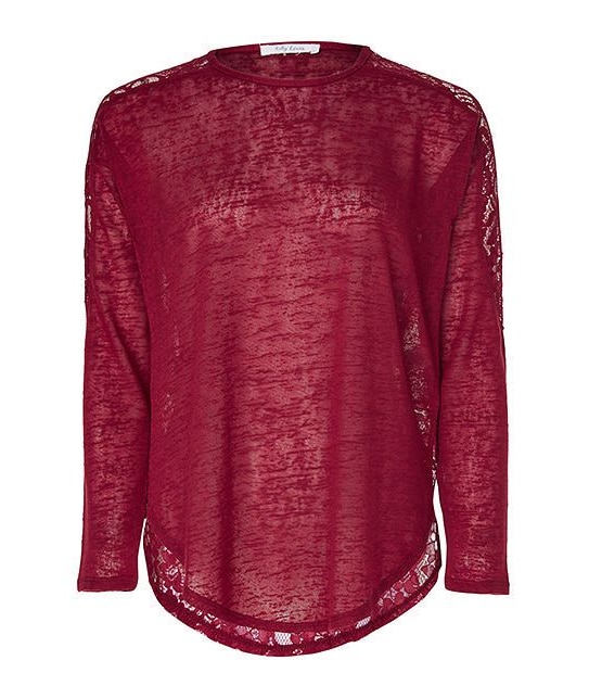 Lily Loves Lace Back Top - Red 4 of 5
