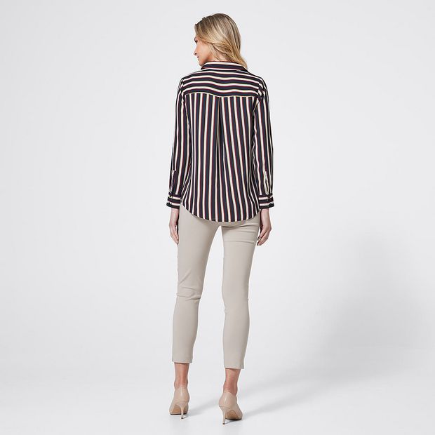 Preview Long Sleeve Relaxed Shirt - Multi Stripe | Target