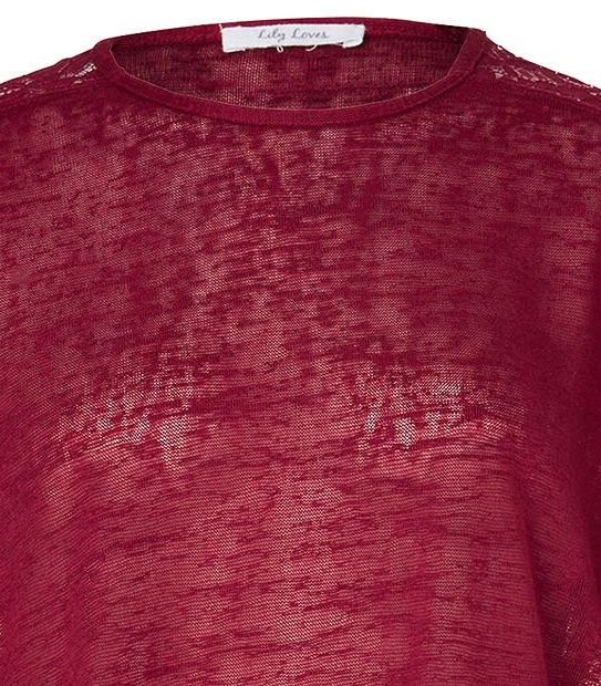 Lily Loves Lace Back Top - Red 5 of 5