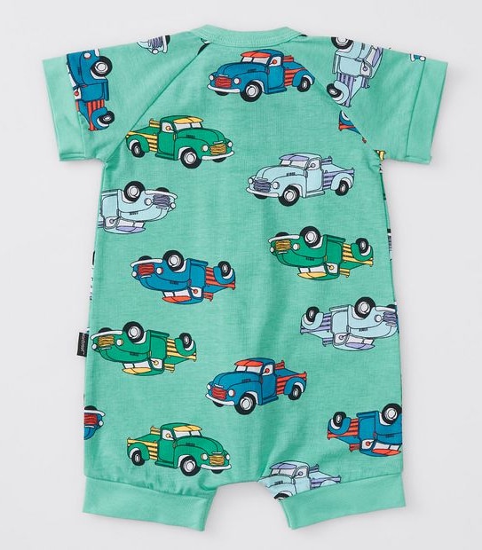 Bonds Baby Zippy Romper - Green Tractor 2 of 3