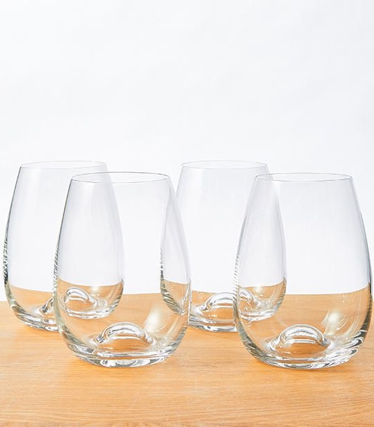 Siena Set of 4 Stemless White Wine Glasses