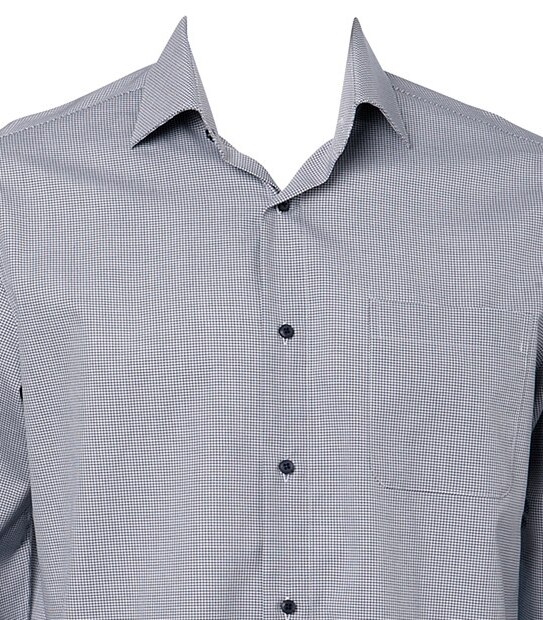Men's Limited Editions Egyptian Cotton Micro Check Business Shirt - Black