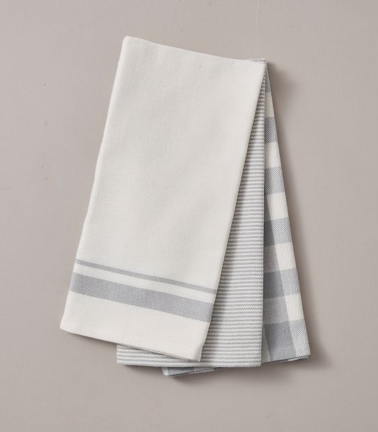 B HESPER 3PK TEA TOWEL BLUE