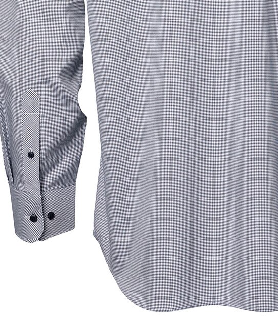 Men's Limited Editions Egyptian Cotton Micro Check Business Shirt - Black