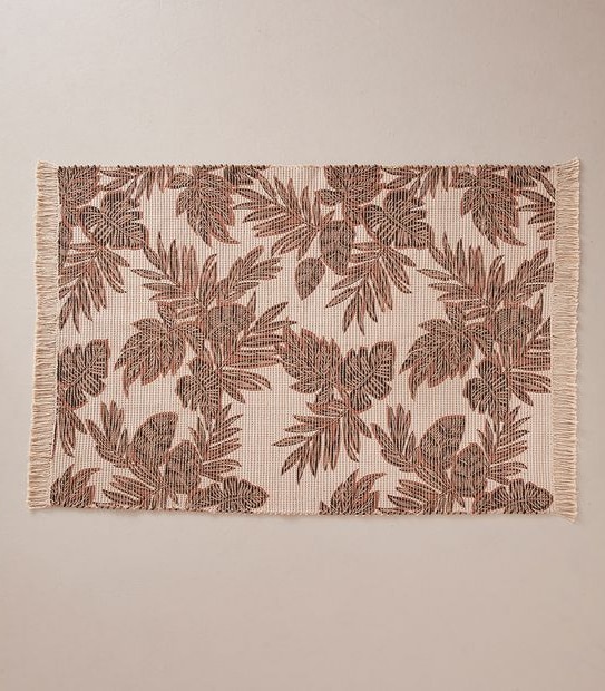 Calder Leaf Print Rug - 120cm x 180cm